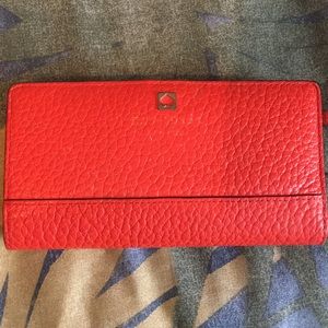 Bright Orange Kate Spade Wallet GUC